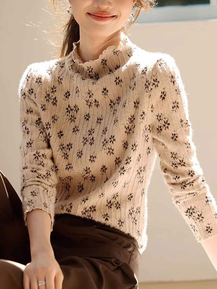 Sophie Slim Auricular Jacquard Textured Top