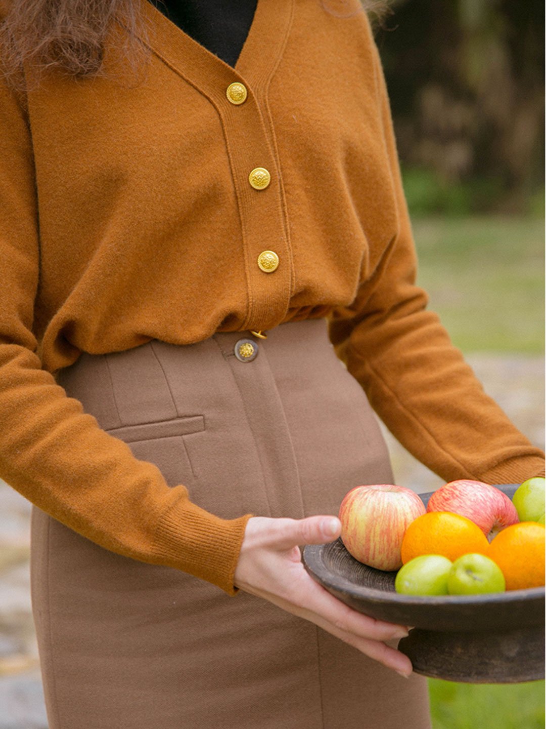 Naomi Vintage V-Neck Knitted Cardigan