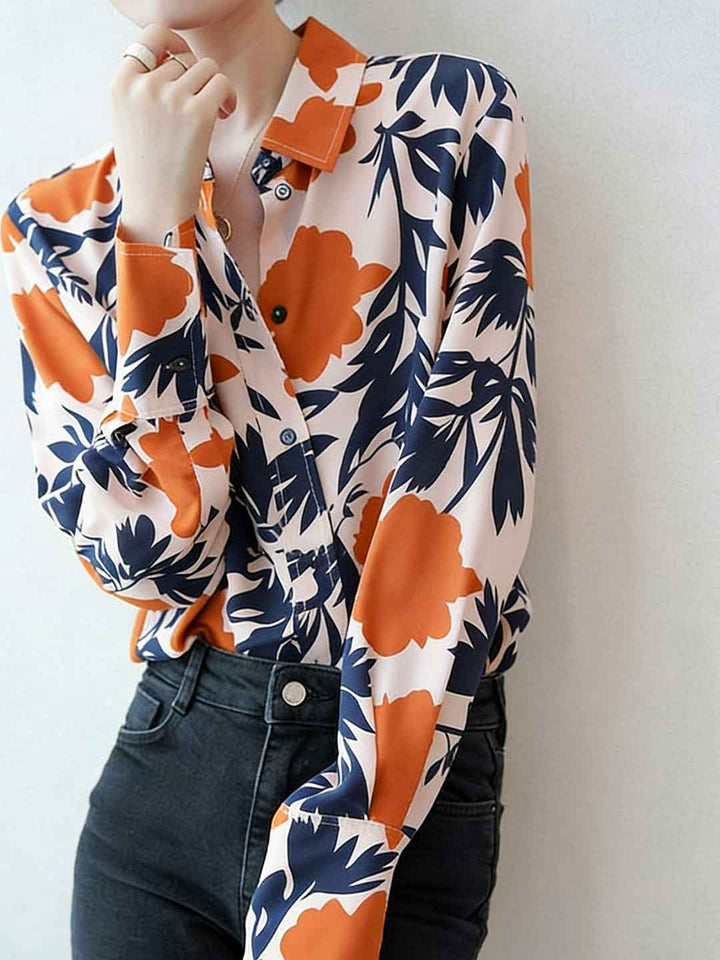 Jocelyn Loose Lapel Printed Shirt