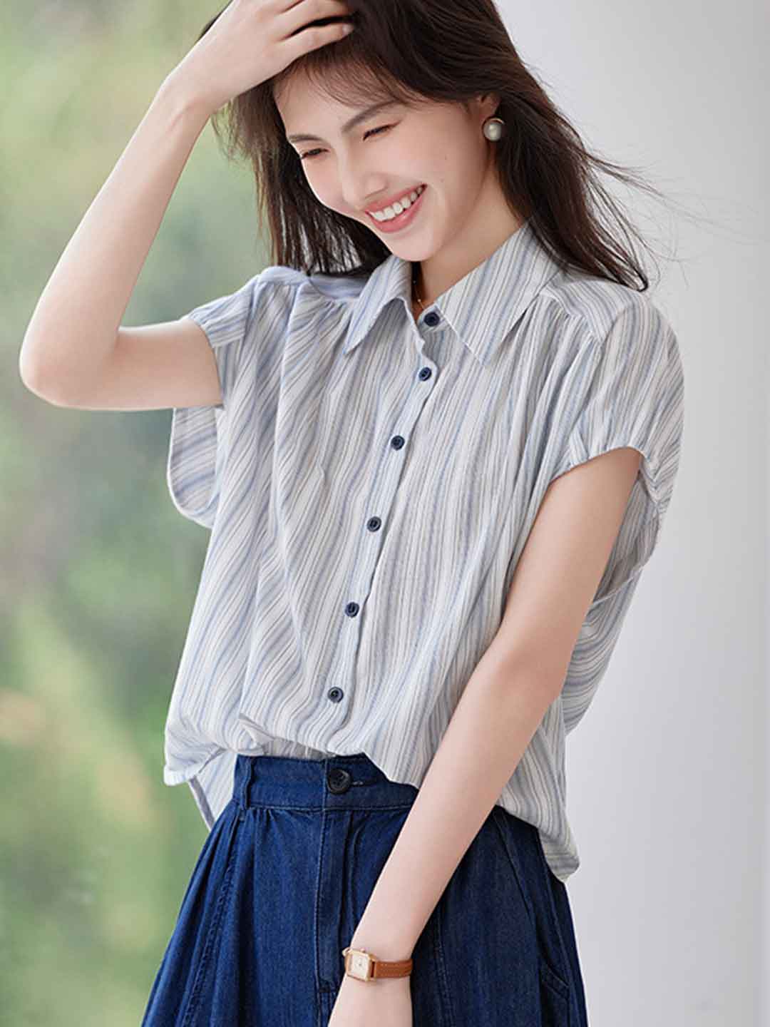Rachel Casual Contrasted Striped Shirt