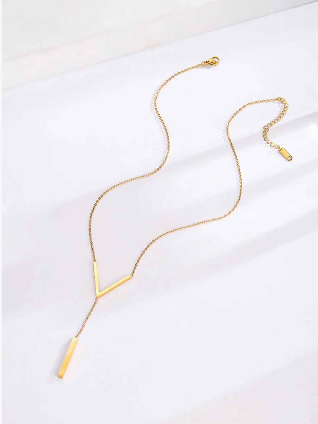 V Shape Pendant Necklace