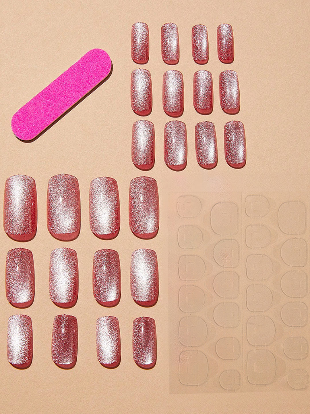 24 Pcs Removable Shiny Cat Eye Nail Stickers