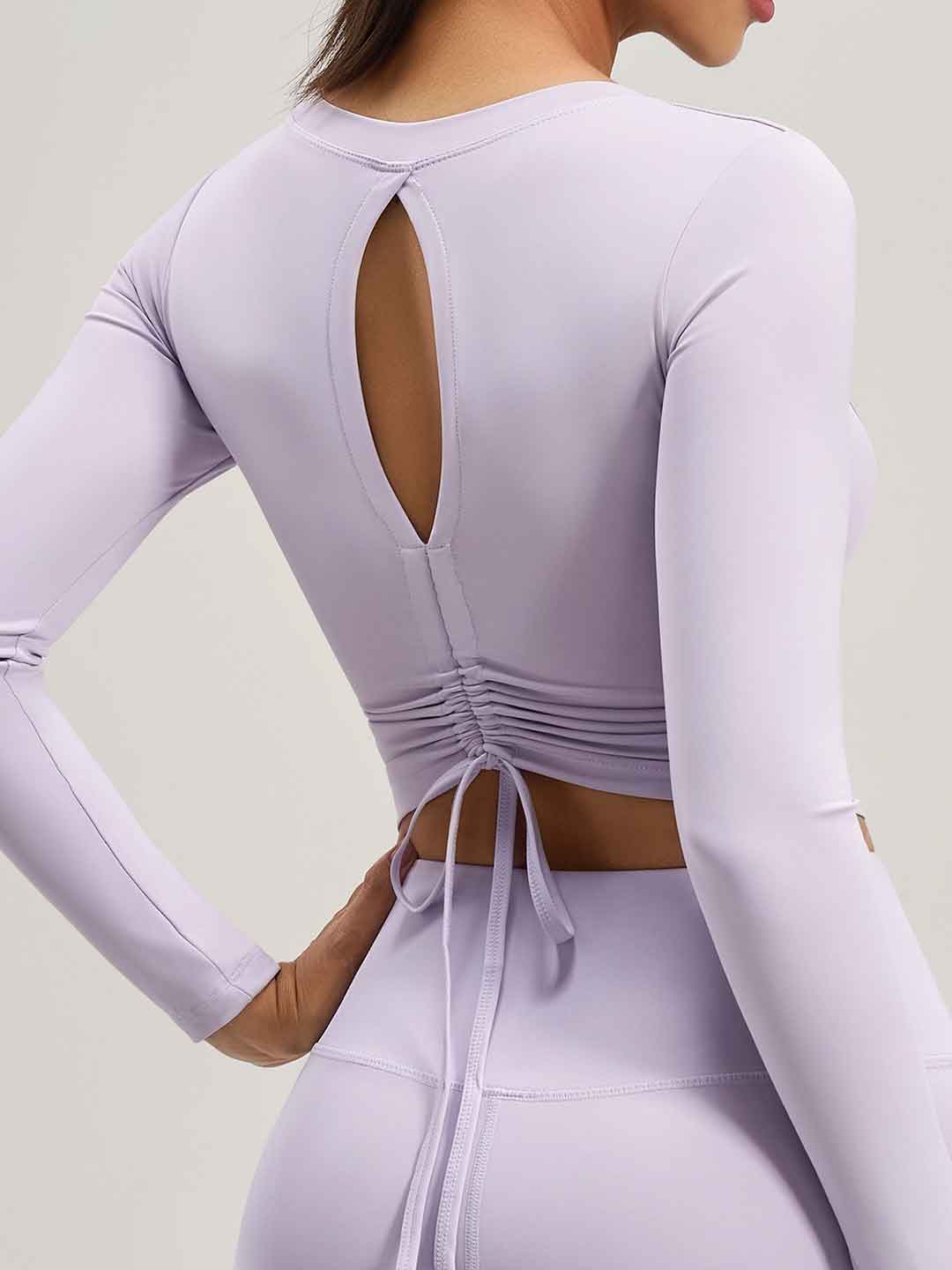 Slim Pleated Yoga Running Training Top