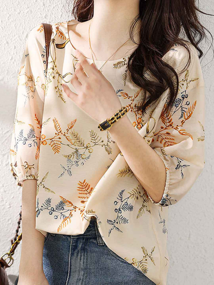 Chloe Classic Crew Neck Printed Top