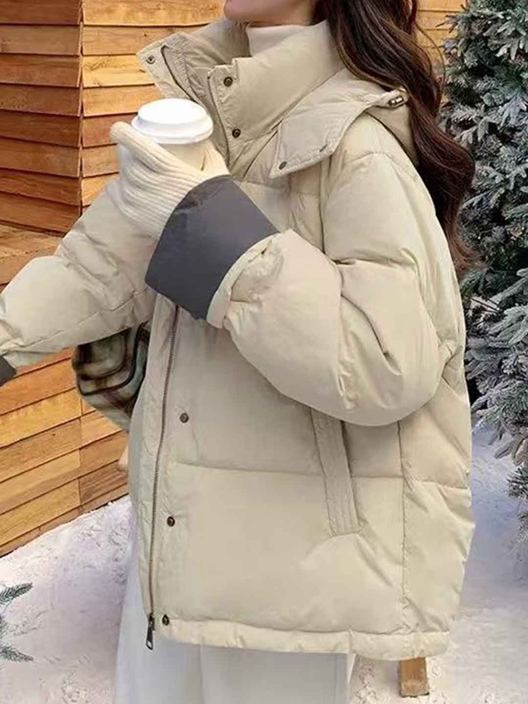 Mia Classic Solid Color Winter Coat