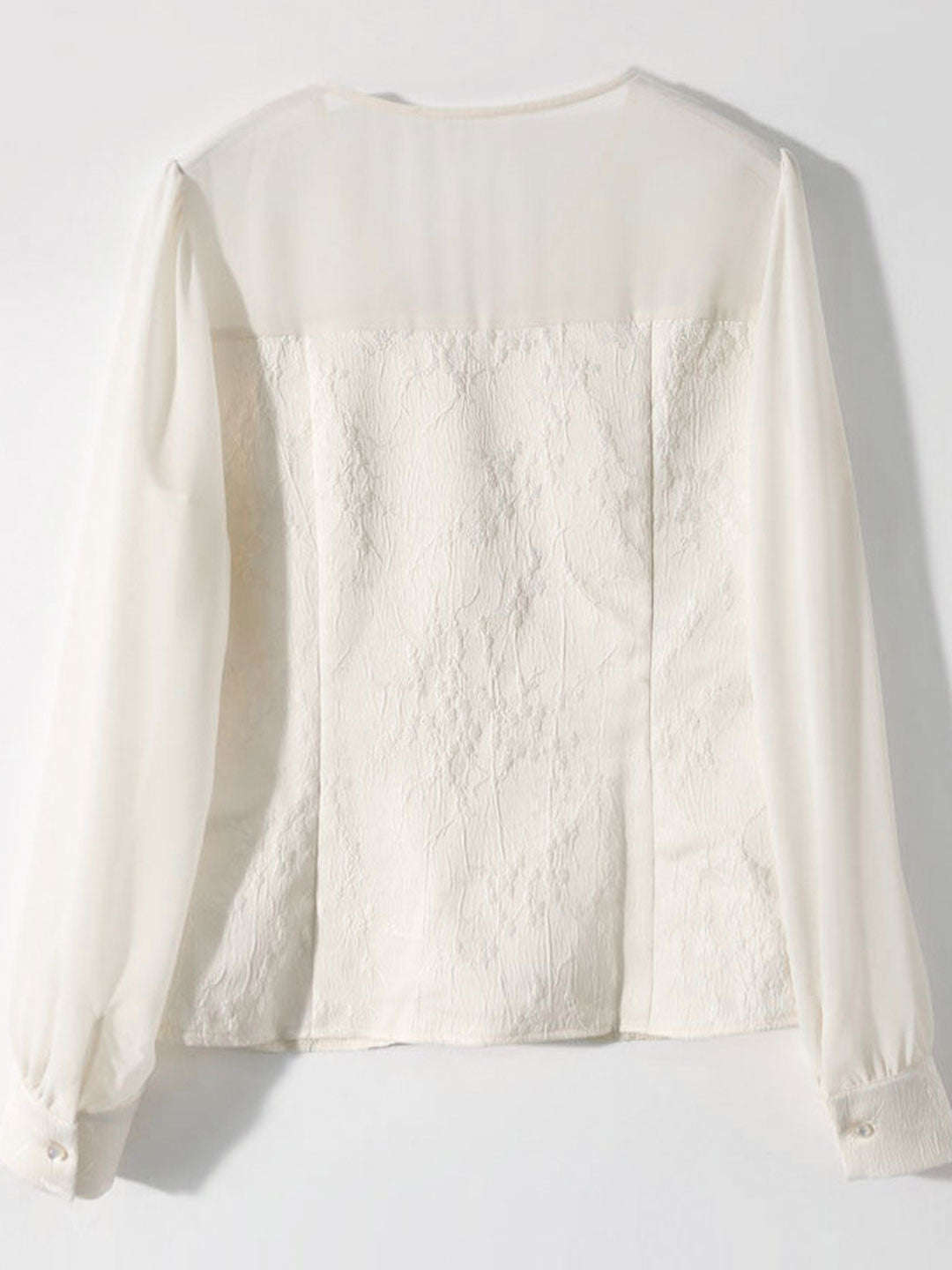 Sophie Chic V-Neck Mesh Embroidered Top