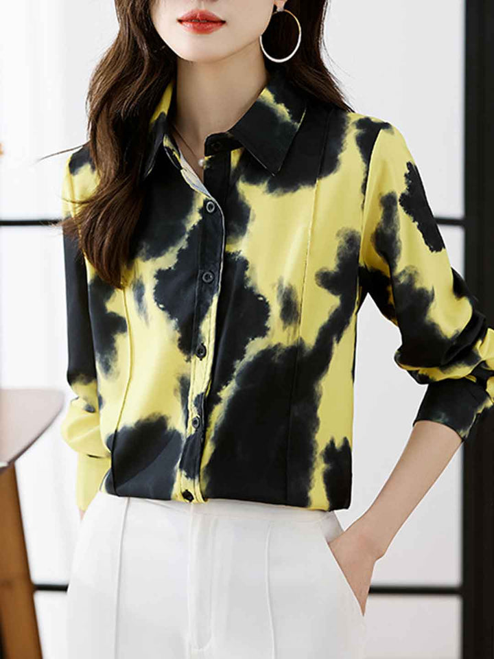 Abigail Daily Lapel Chiffon Shirt