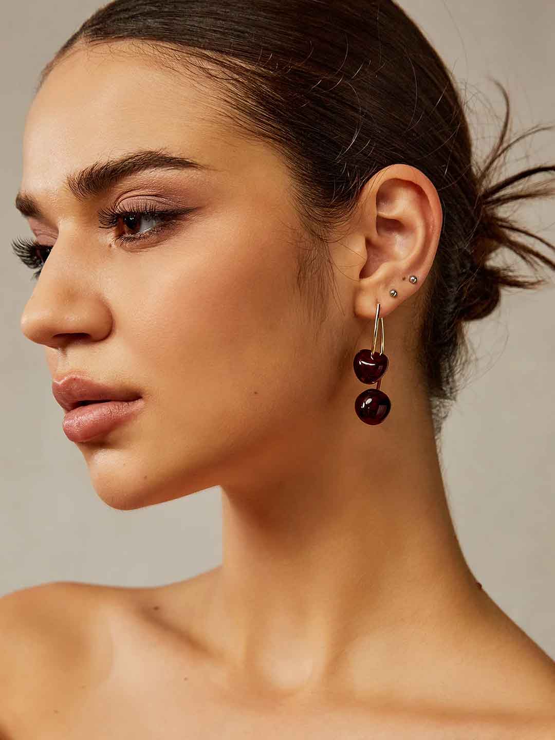 Cherry Resin Earrings