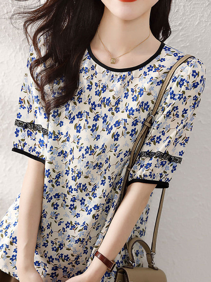 Grace Daily Crew Neck Pullover Printed Top