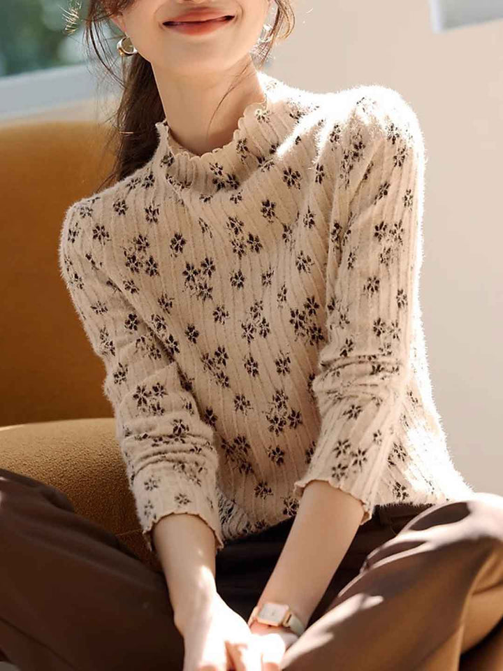 Sophie Slim Auricular Jacquard Textured Top