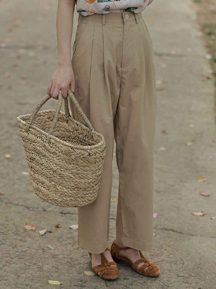 Layla Loose Straight Wide-Leg Pants