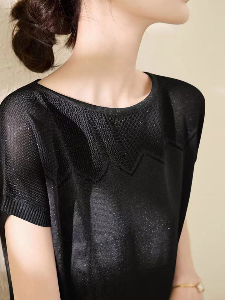 Madison Loose Crew Neck Knitted Top