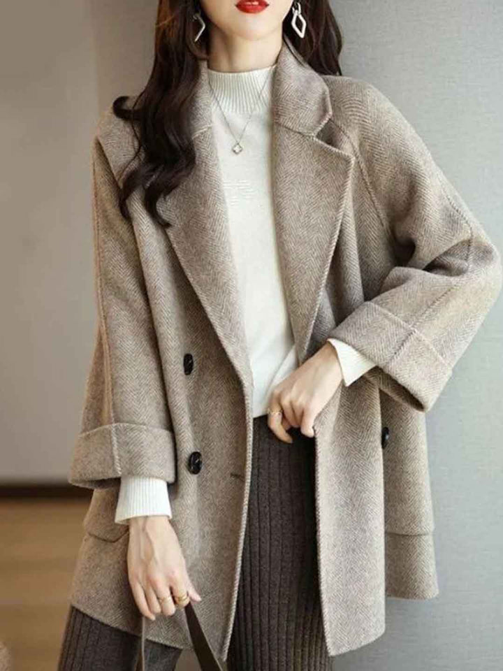Allison Loose Suit Collar Solid Color Coat