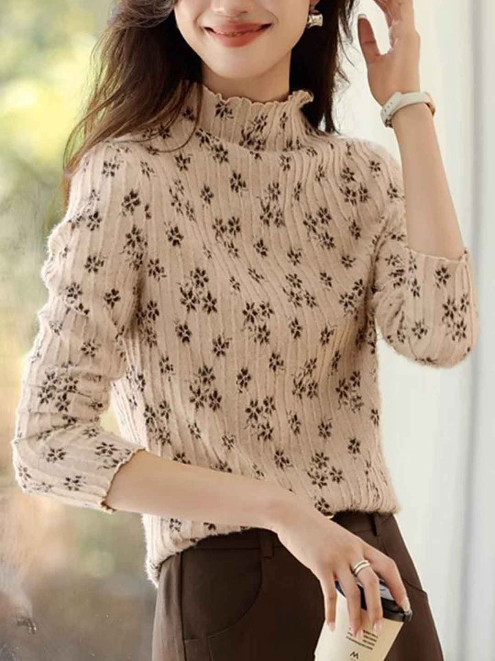 Sophie Slim Auricular Jacquard Textured Top