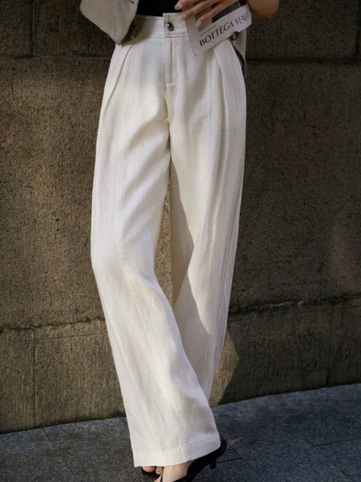 Aubrey Loose Straight Wide Leg Pants