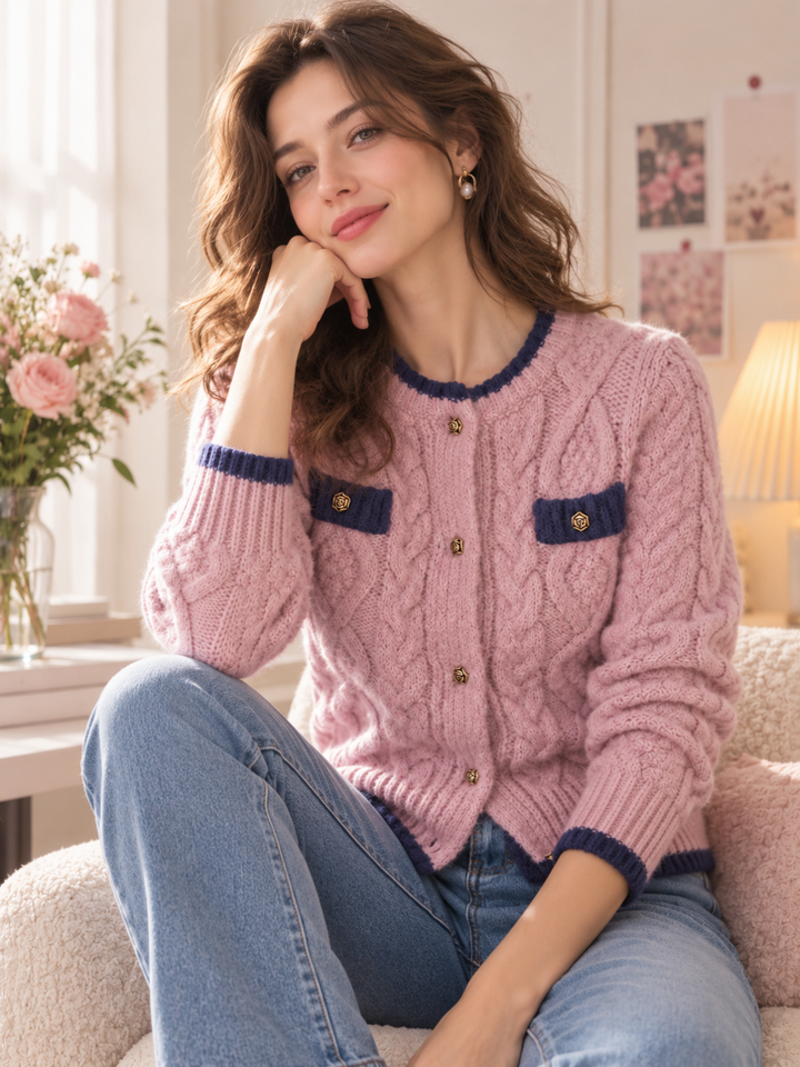 Emma Classic Thickened Knitted Cardigan Sweater