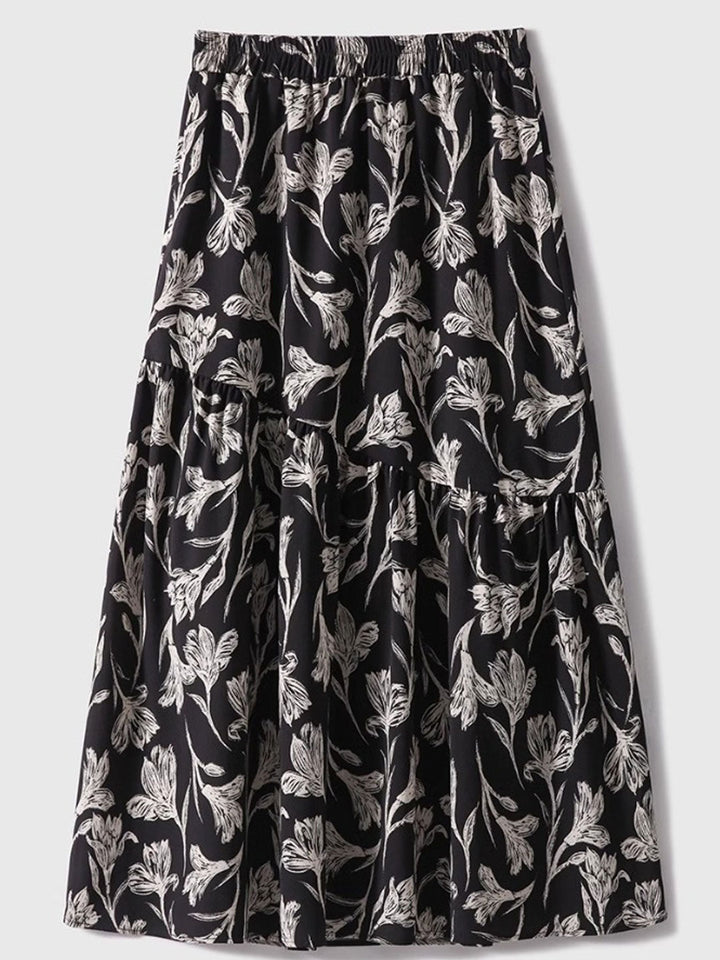 Ava Vacation A-line Floral Printed Skirt