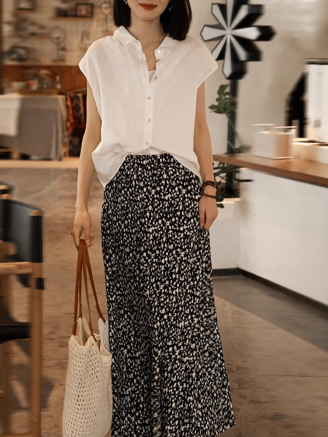 Claire Casual Doll Collar Solid Color Top