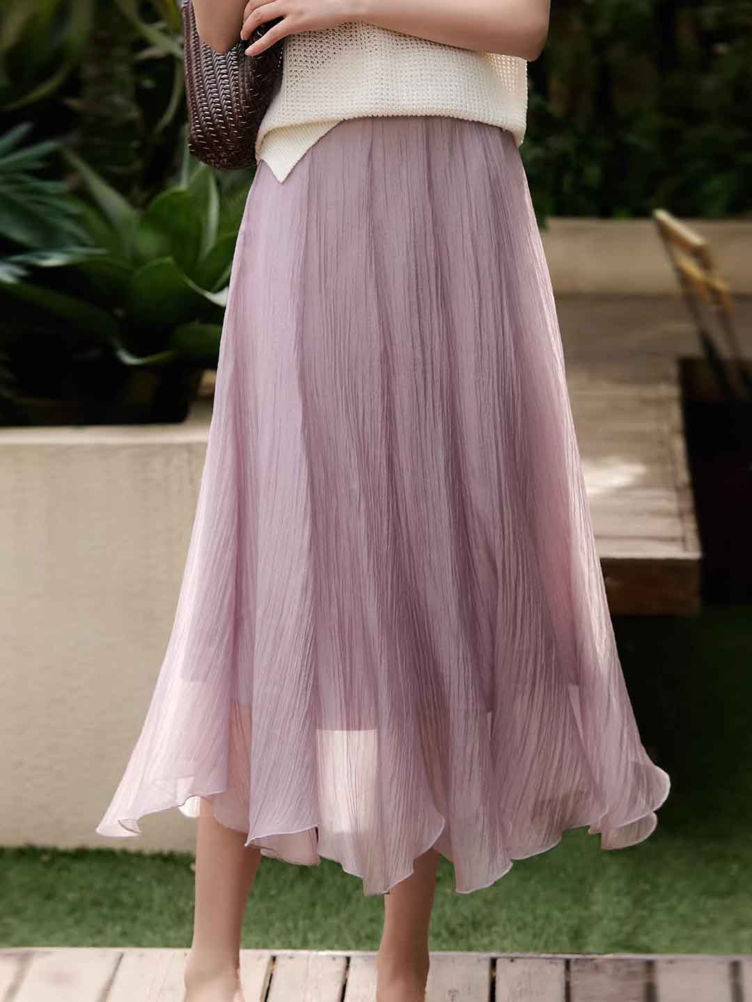 Hailey Summer Wavy Hem Irregular Skirt