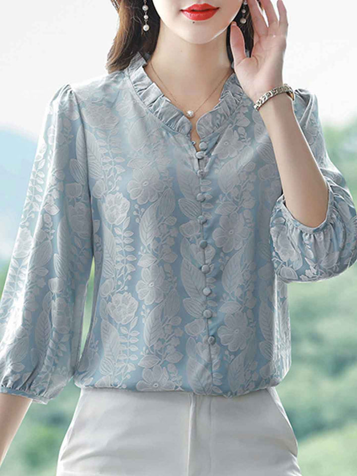 Riley Retro Auricular Collar Crocheted Top
