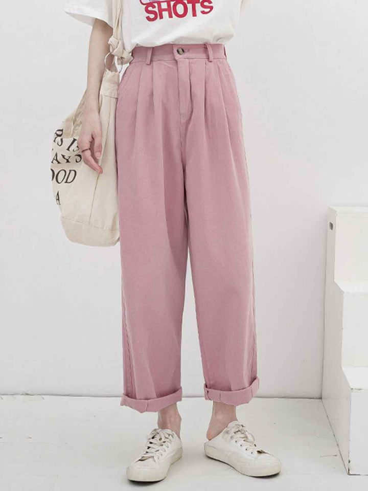 Layla Loose Straight Wide-Leg Pants