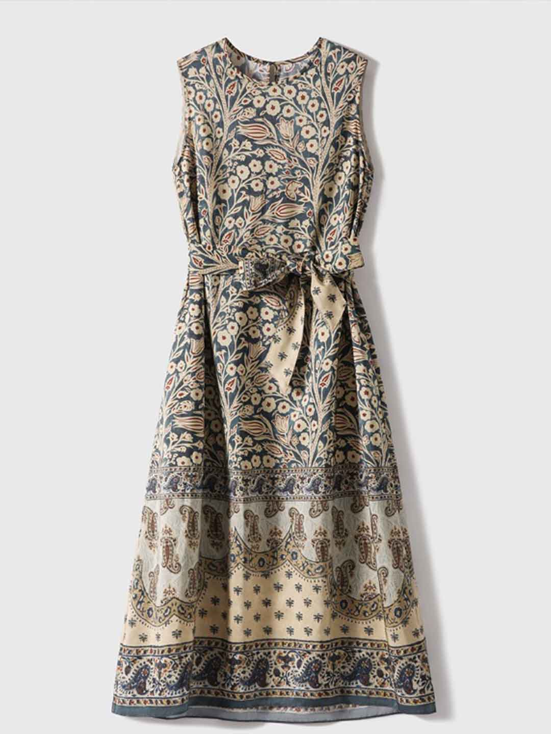 Arianna Vacation Crew Neck Printed Dress