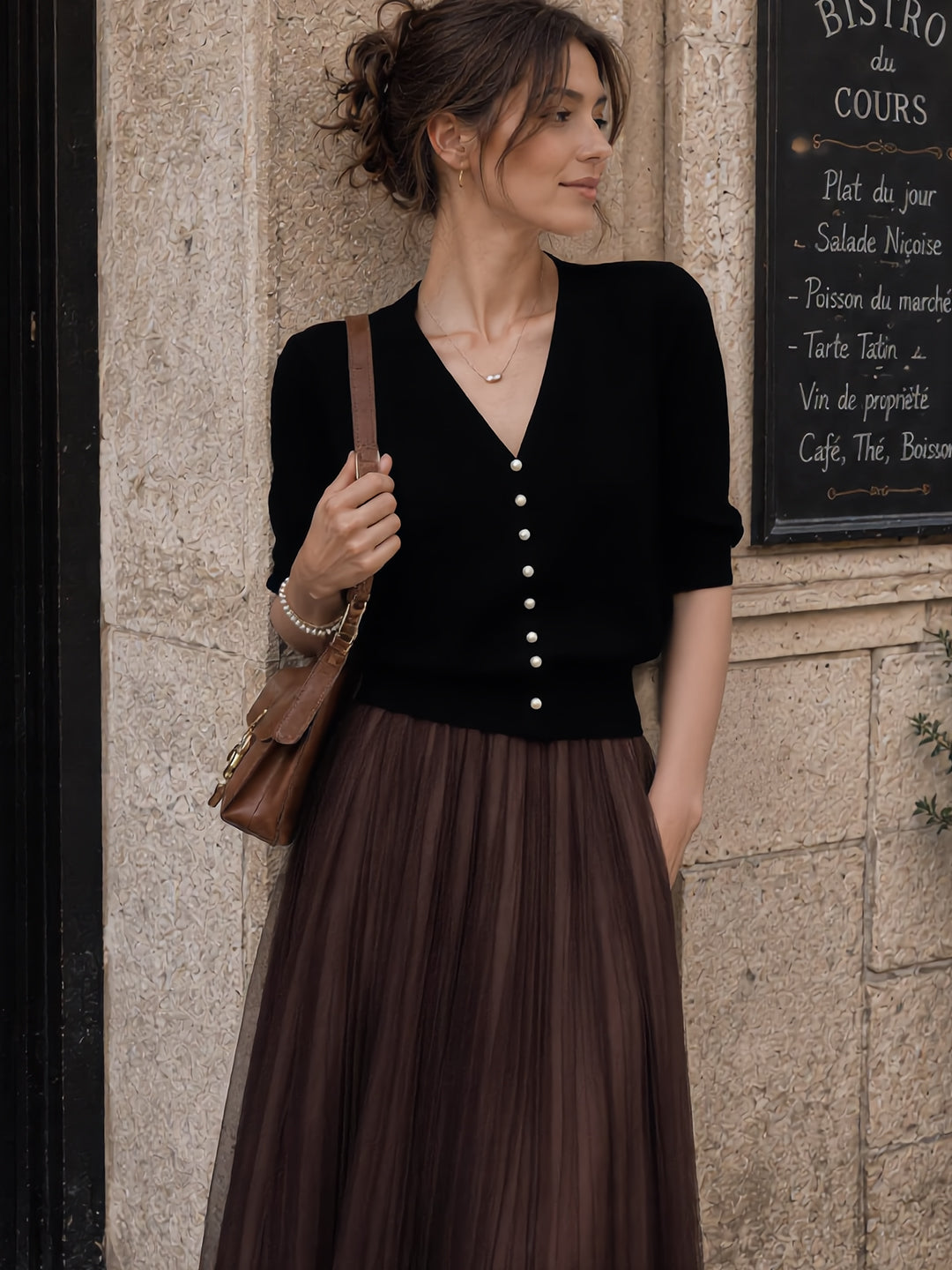 Sophia Casual V-Neck Knitted Top