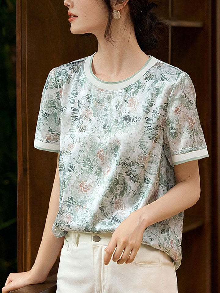 Lauren Casual Crew Neck Printed Top
