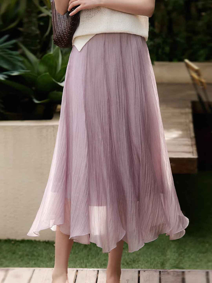 Hailey Summer Wavy Hem Irregular Skirt