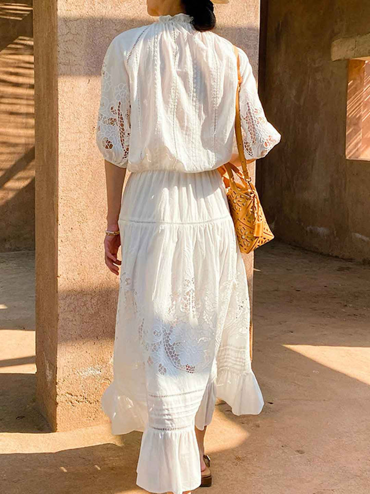 Bella Vacation A-Line Embroidered Skirt