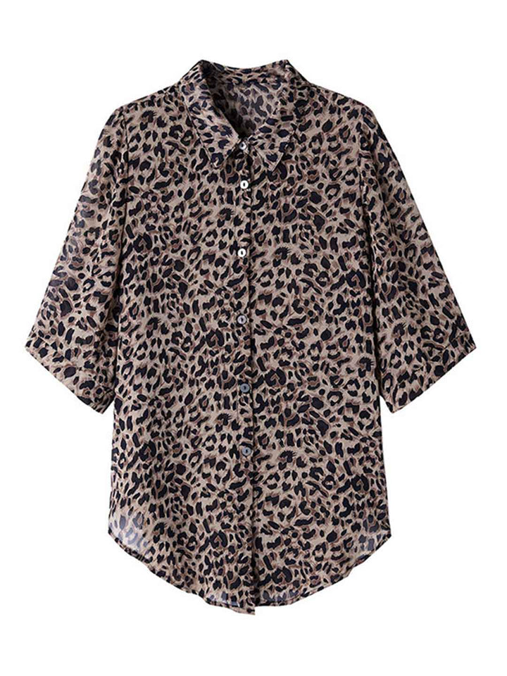 Brianna Loose Lapel Chiffon Shirt
