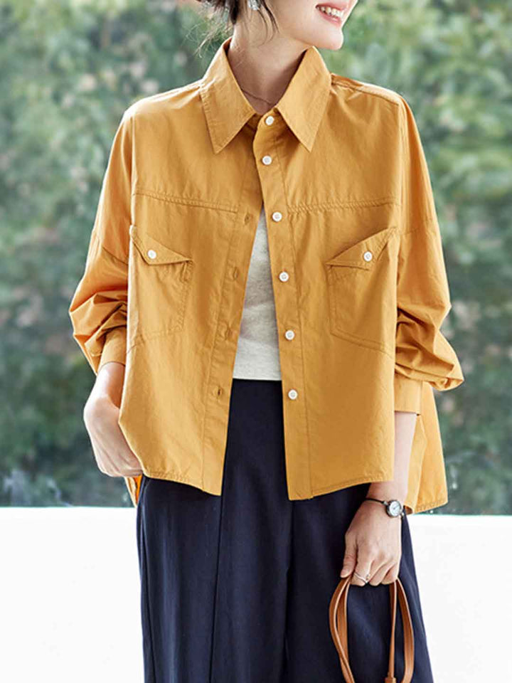 Hannah Loose Lapel Solid Color Shirt