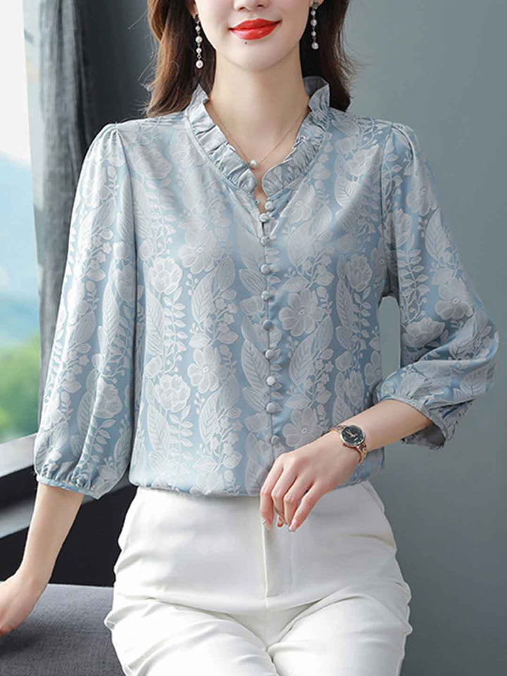 Riley Retro Auricular Collar Crocheted Top