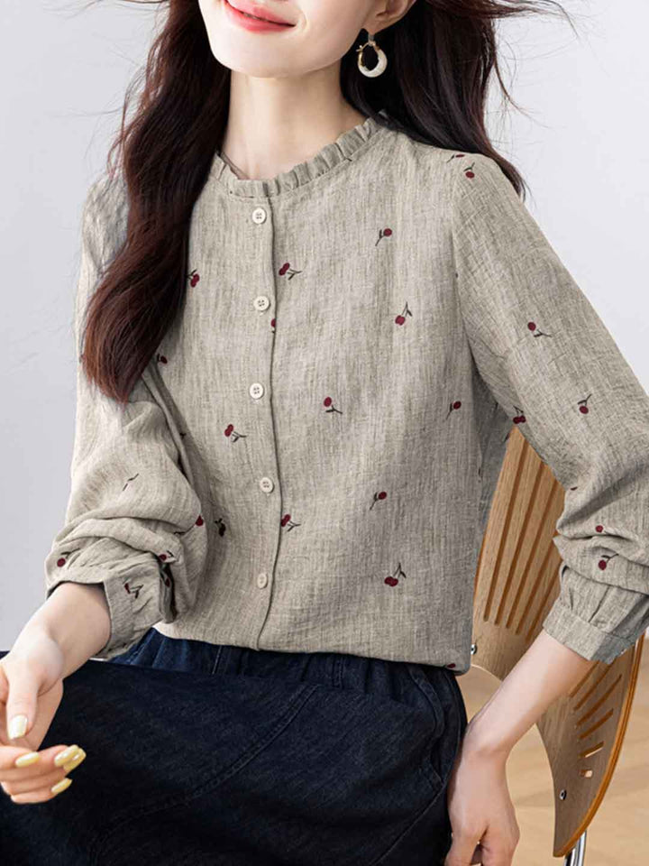 Kayla Classic Auricular Printed Top