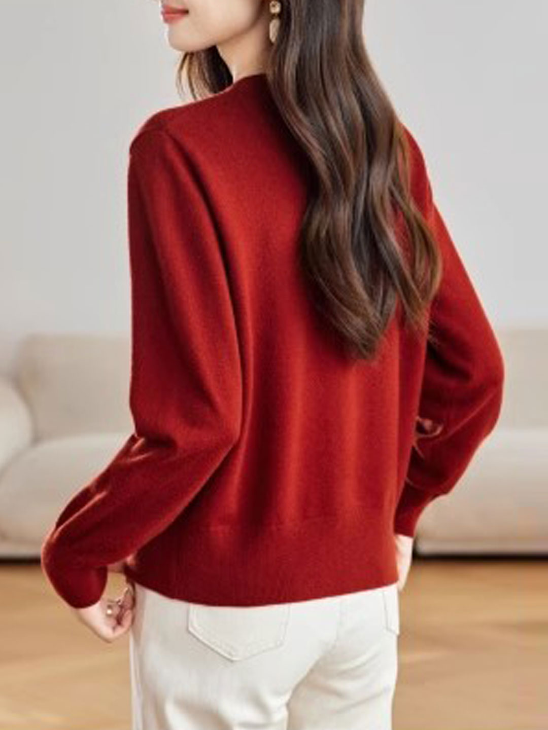 Camila Loose Embroidered Colorful Buttons Knitted Cardigan