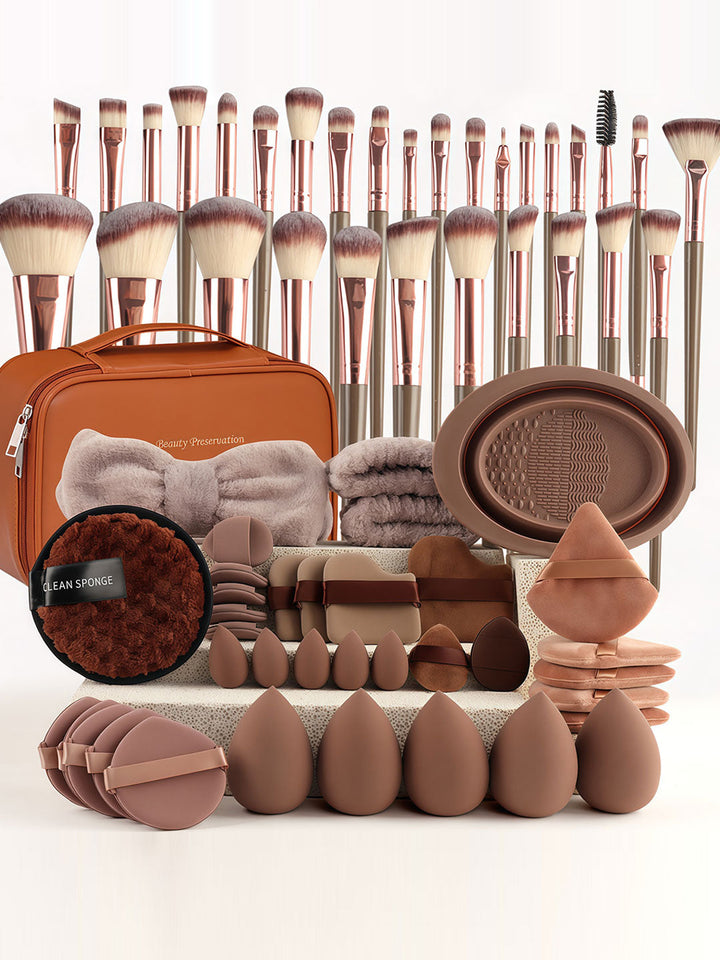 67Pcs Makeup Bag And Brushes Set Professional Tools