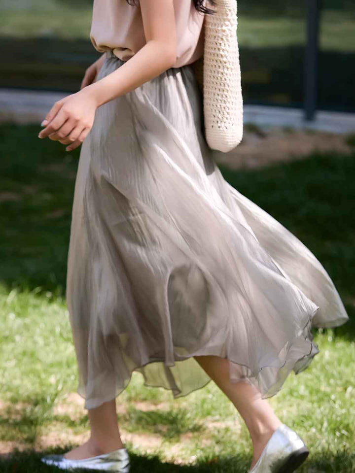 Hailey Summer Wavy Hem Irregular Skirt