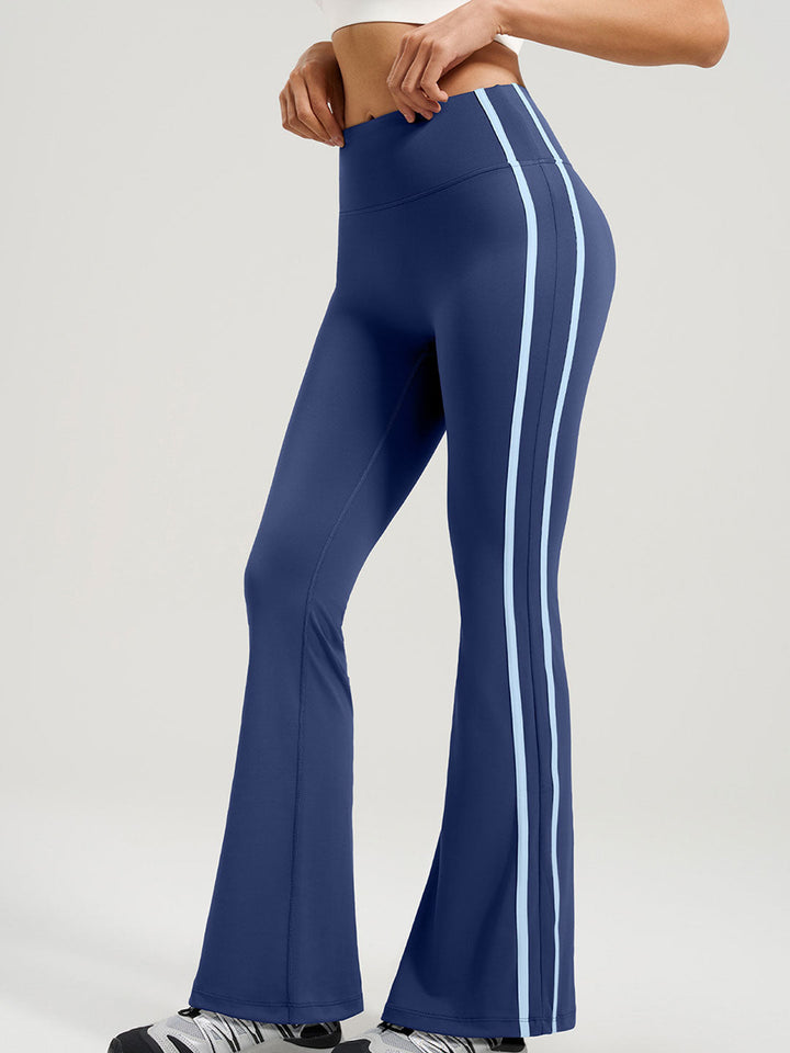 Fitness Striped Flared Pants