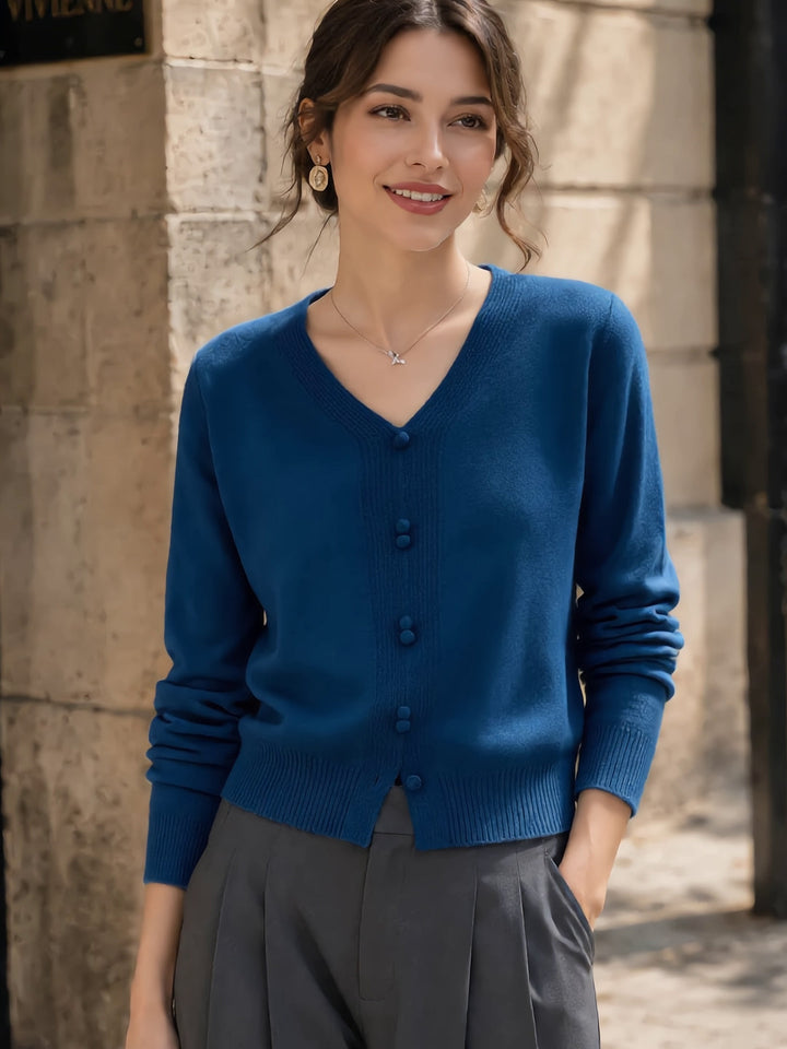 Abigail Casual V-neck Loose Knitted Sweater