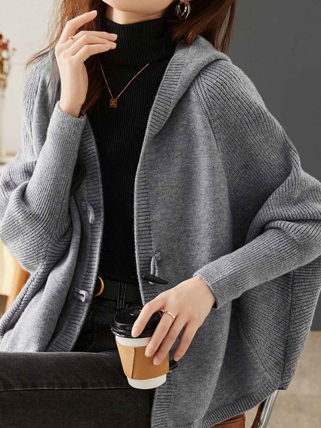 Olivia Loose Solid Color Knitted Cardigan