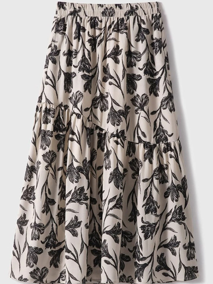 Ava Vacation A-line Floral Printed Skirt
