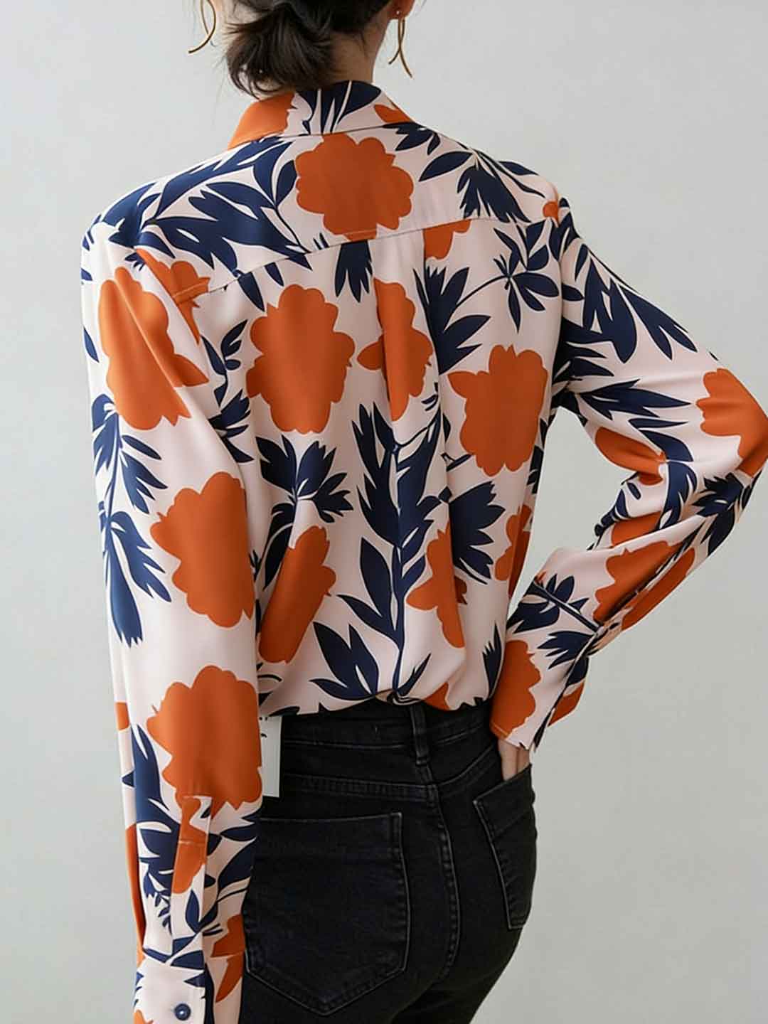 Jocelyn Loose Lapel Printed Shirt