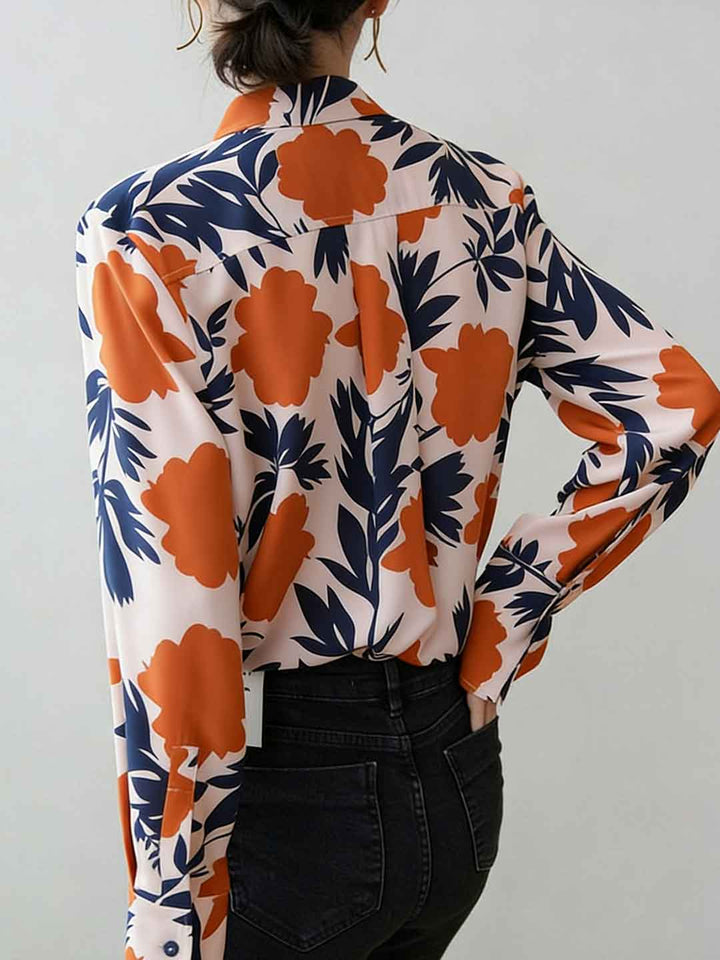 Jocelyn Loose Lapel Printed Shirt