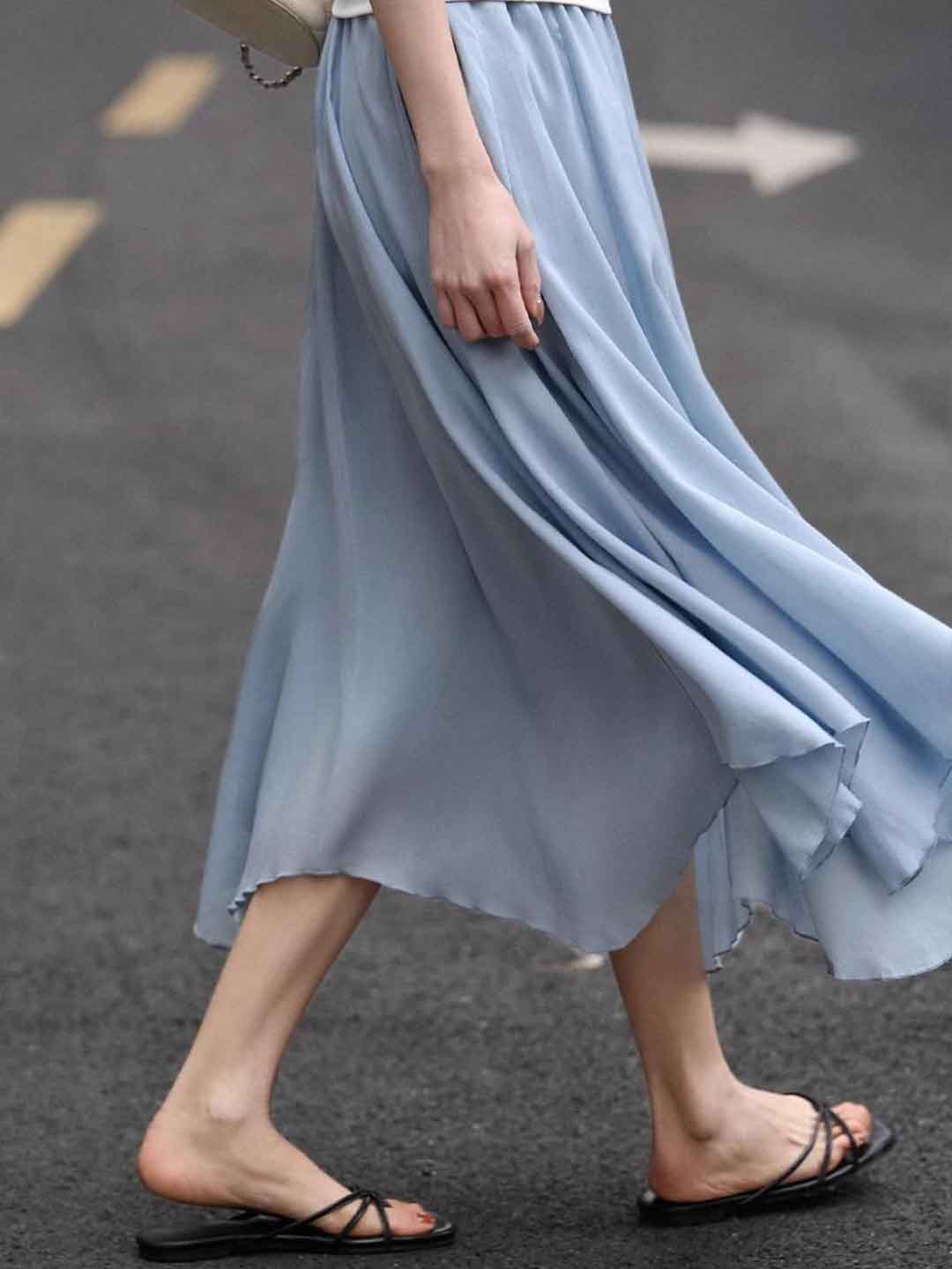 Peyton Daily Solid Color A-Line Skirt