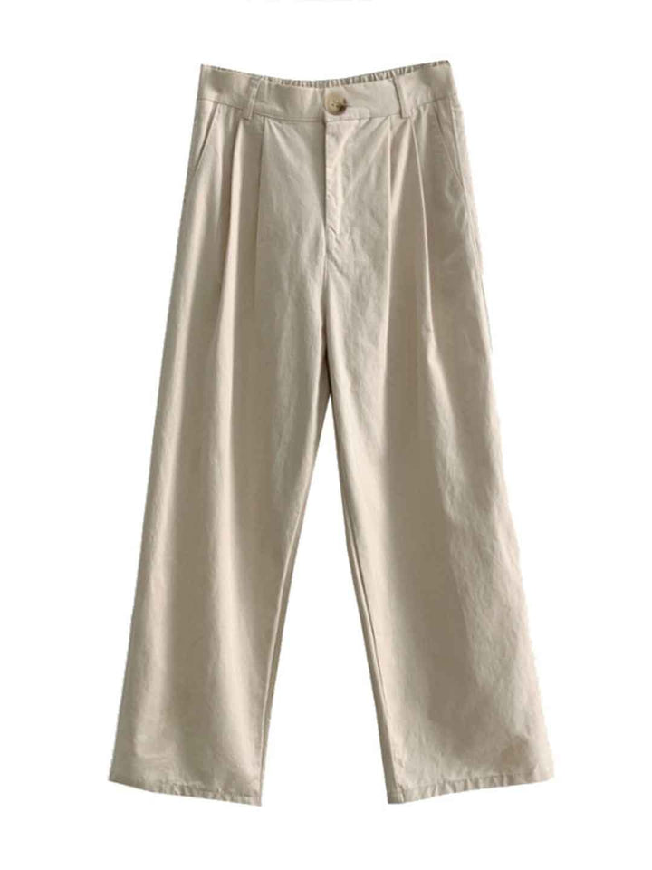 Layla Loose Straight Wide-Leg Pants