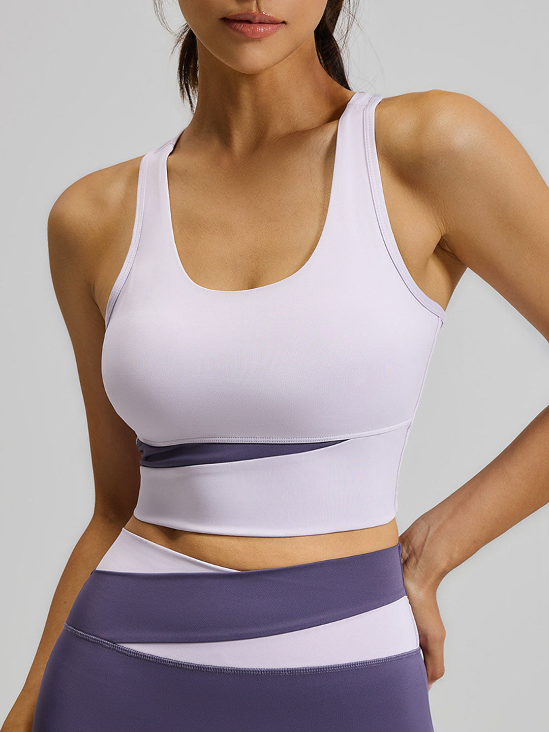 Color-Blocked Sports Yoga Bra