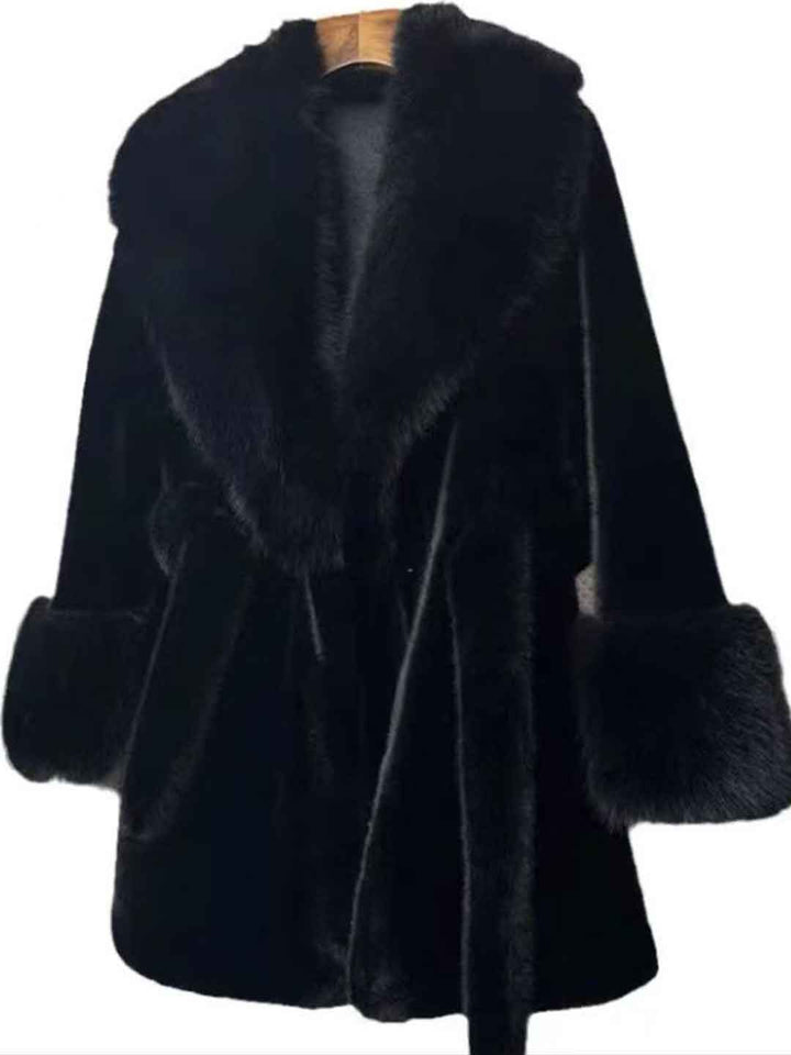 Leah Warm Fur Collar Eco-Friendly Fur Fleece Outerwear