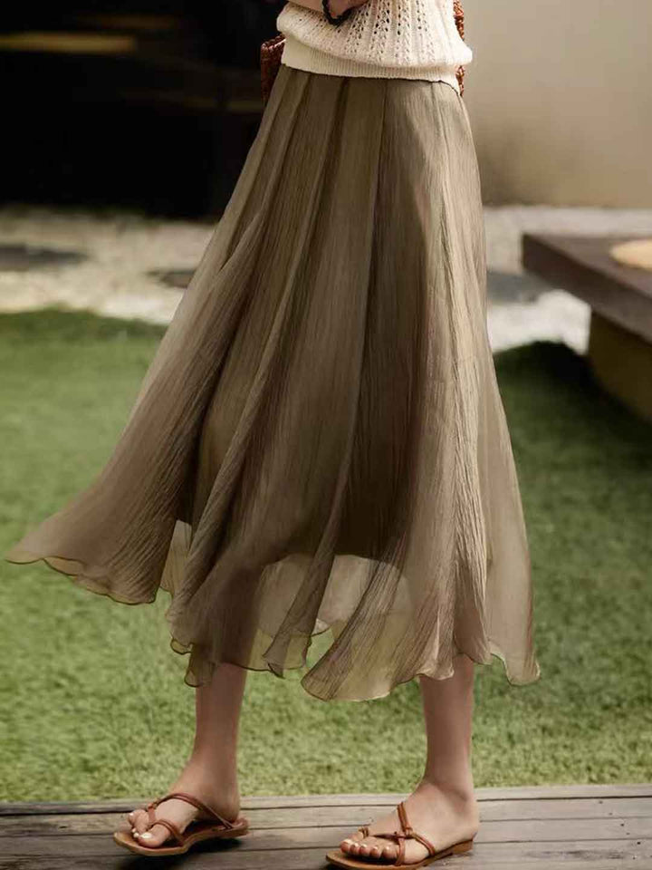 Hailey Summer Wavy Hem Irregular Skirt