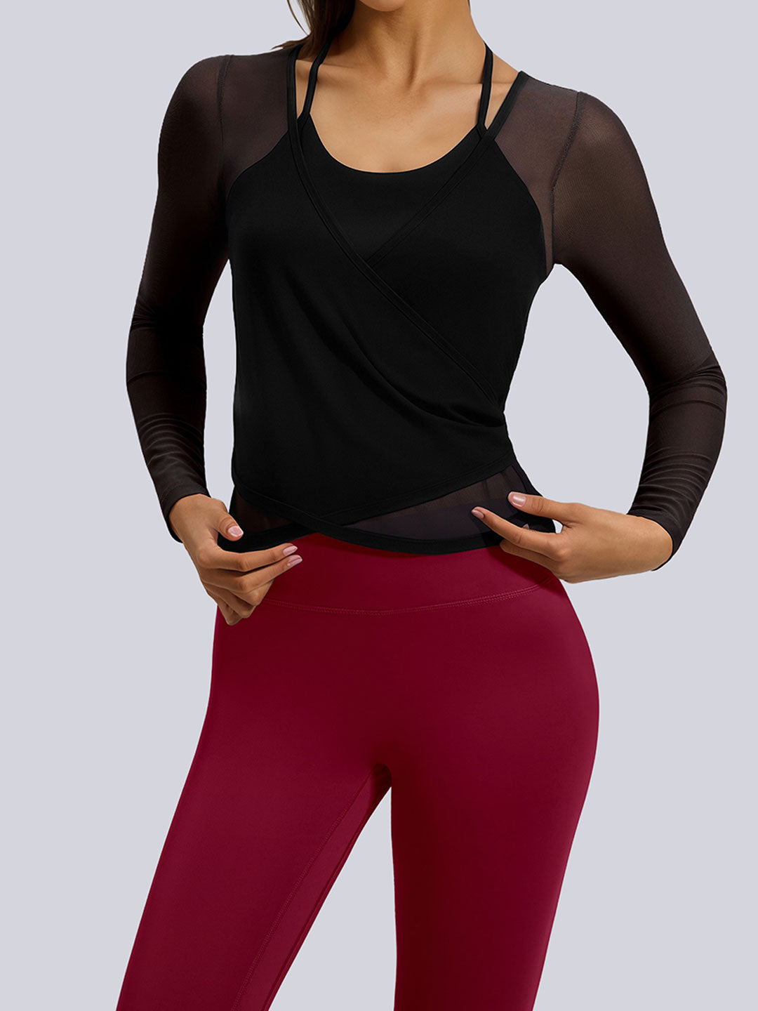 Slim Mesh Running Yoga Set