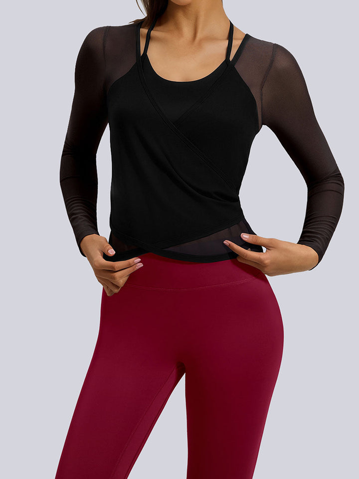 Slim Mesh Running Yoga Set
